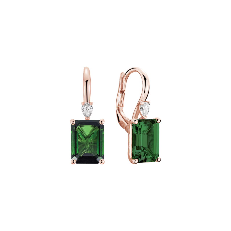 Náušnice s diamantom a turmalínom Royal Cordelia