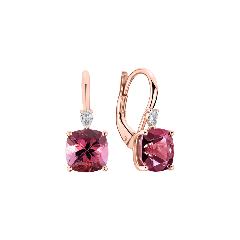 Náušnice s diamantom a turmalínom Cassian