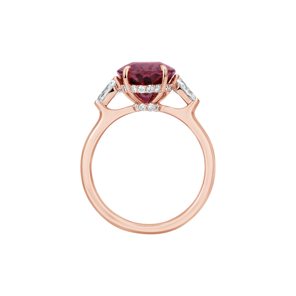 Prsteň s diamantmi a turmalínom Opheliane