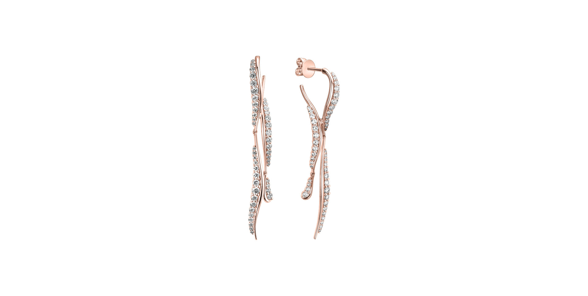 Náušnice s diamantmi Aurora Falls