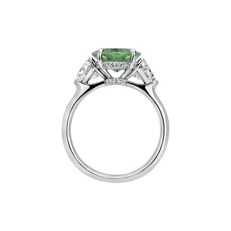 Prsteň s diamantmi a turmalínom Dravyn