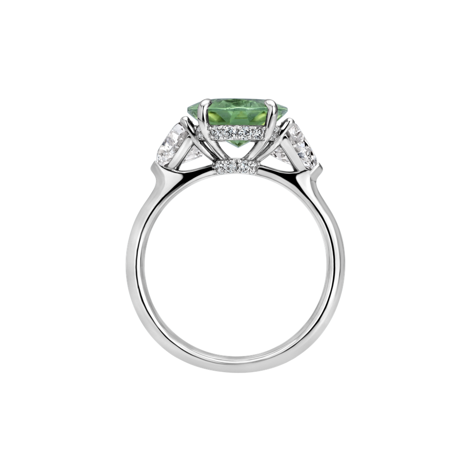 Prsteň s diamantmi a turmalínom Dravyn