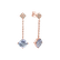 Náušnice s diamantmi a ametystom Fairy Chain3