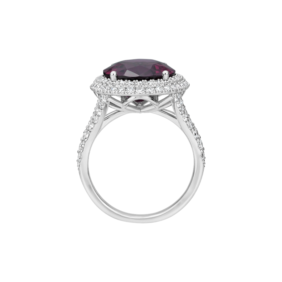 Prsteň s diamantmi a rhodolitom Born of LIght