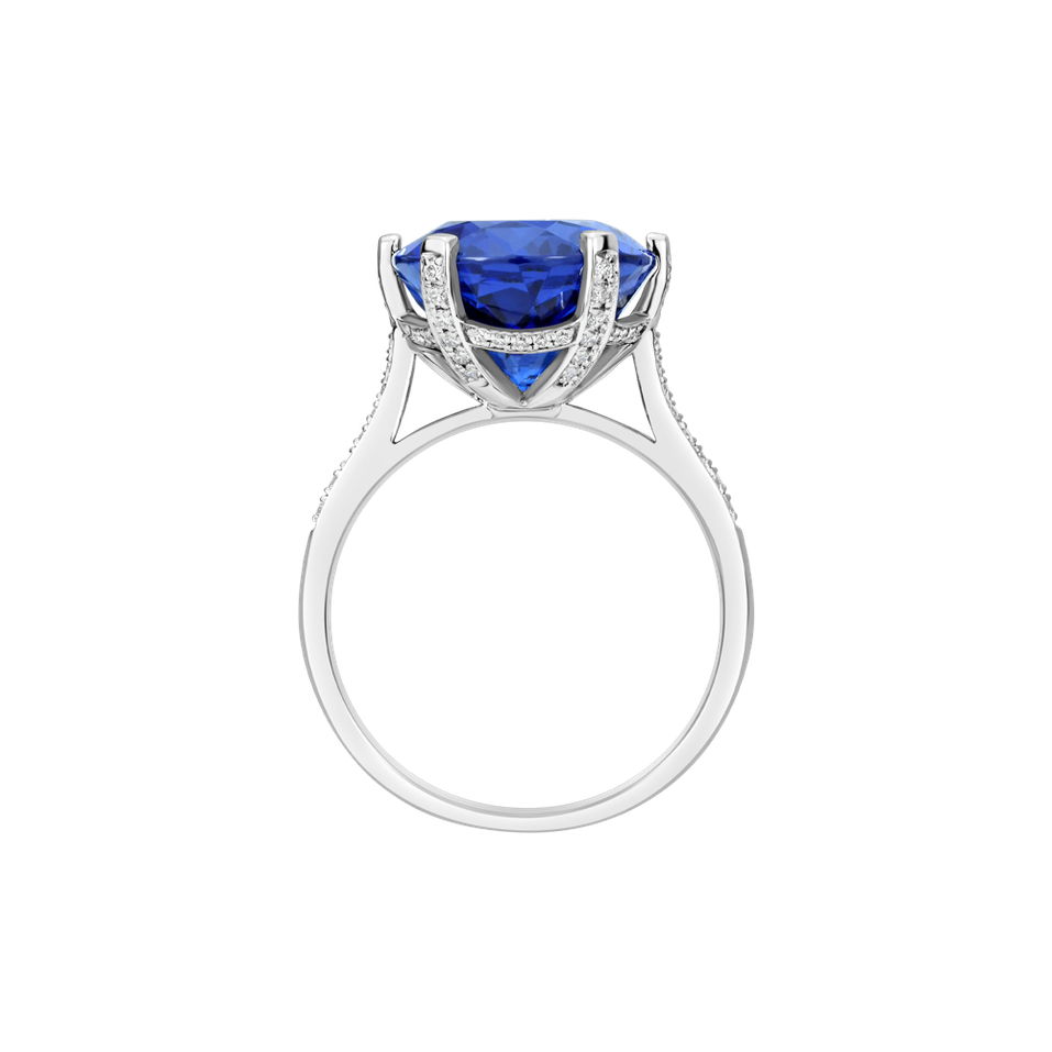 Prsteň s diamantmi a tanzanitom Fairytale Seraph