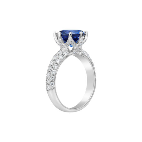 Prsteň s diamantmi a tanzanitom Adorned Soul