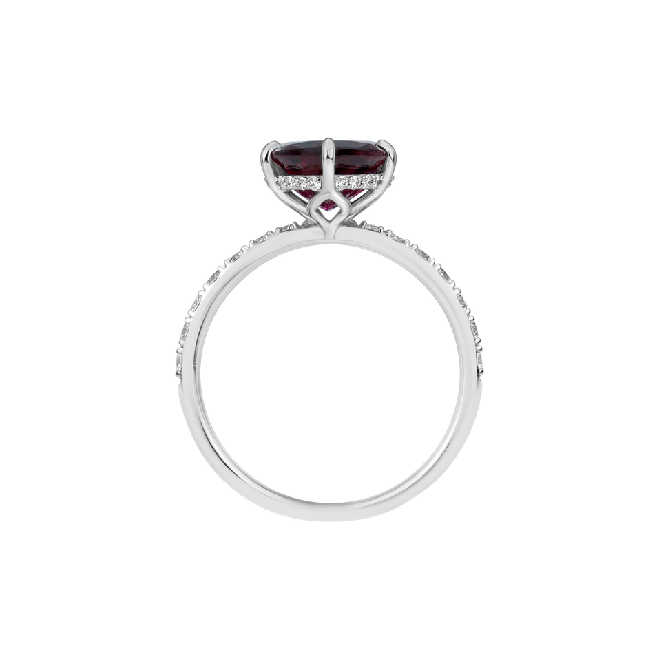 Prsteň s diamantmi a turmalínom Rouge Passion