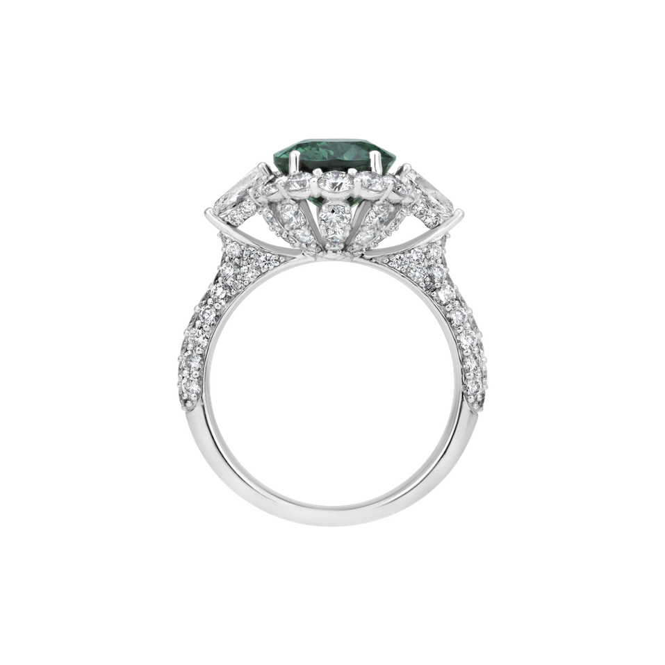 Prsteň s diamantmi a turmalínom Lorienth