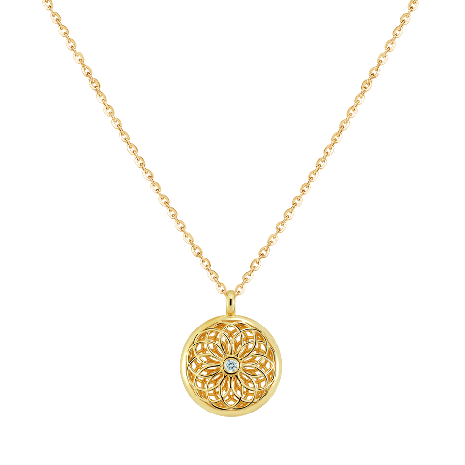 Náhrdelník s diamantmi a paraibou The Spiral of Life