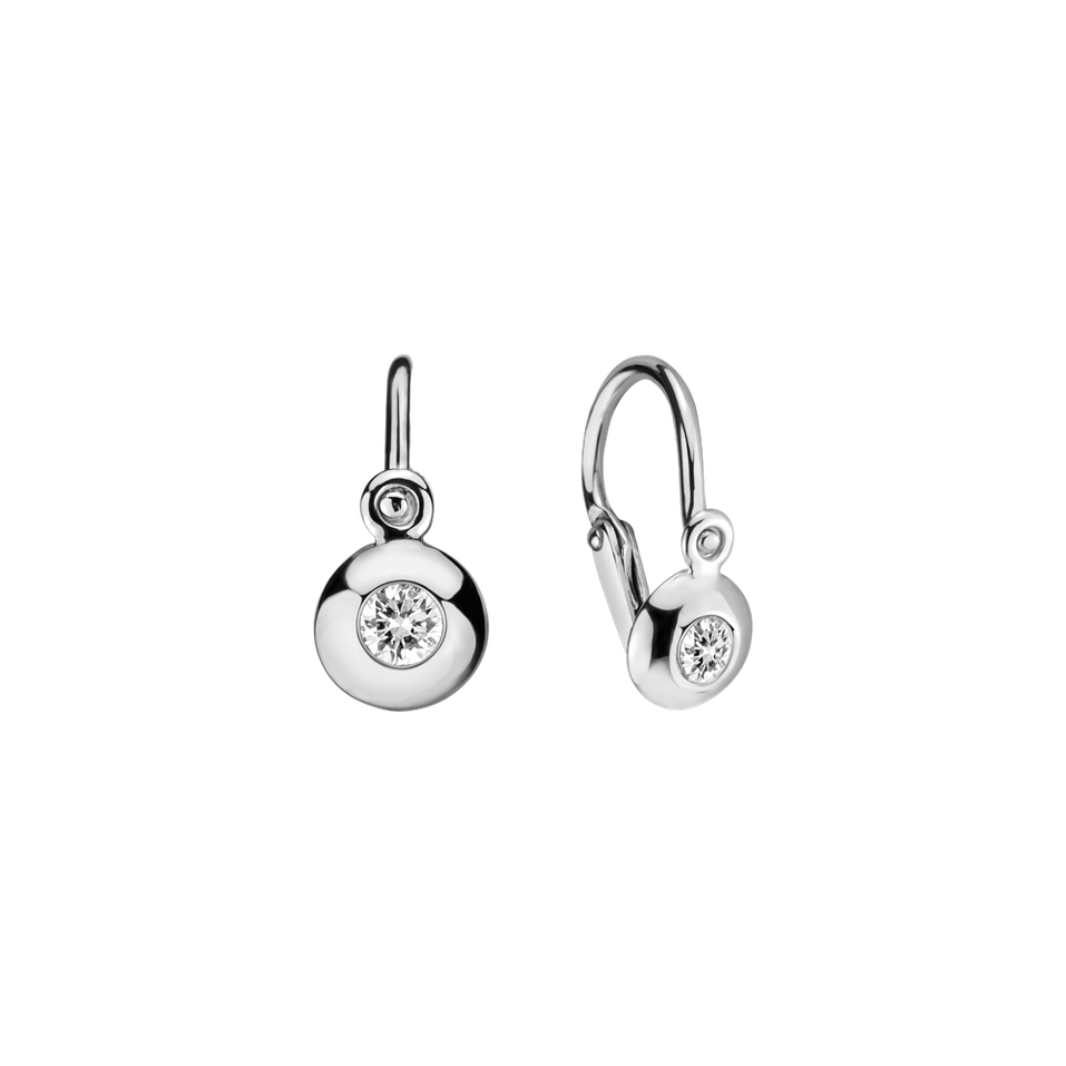 Detské náušnice s diamantom Diamond Dot