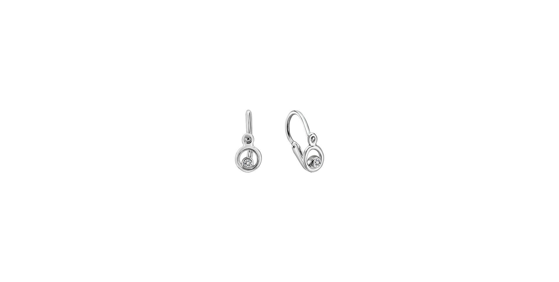 Detské náušnice s diamantom Lovely