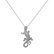 Brošňa a prívesok s diamantmi a granátmi Diamond Gecko3