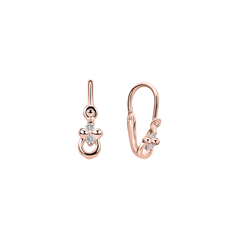 Detské náušnice s diamantmi Bee