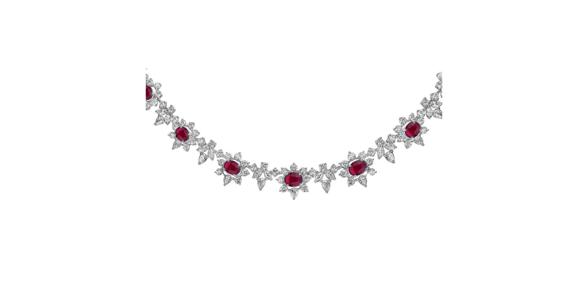 Náhrdelník s diamantmi a rubínmi Ruby Countess