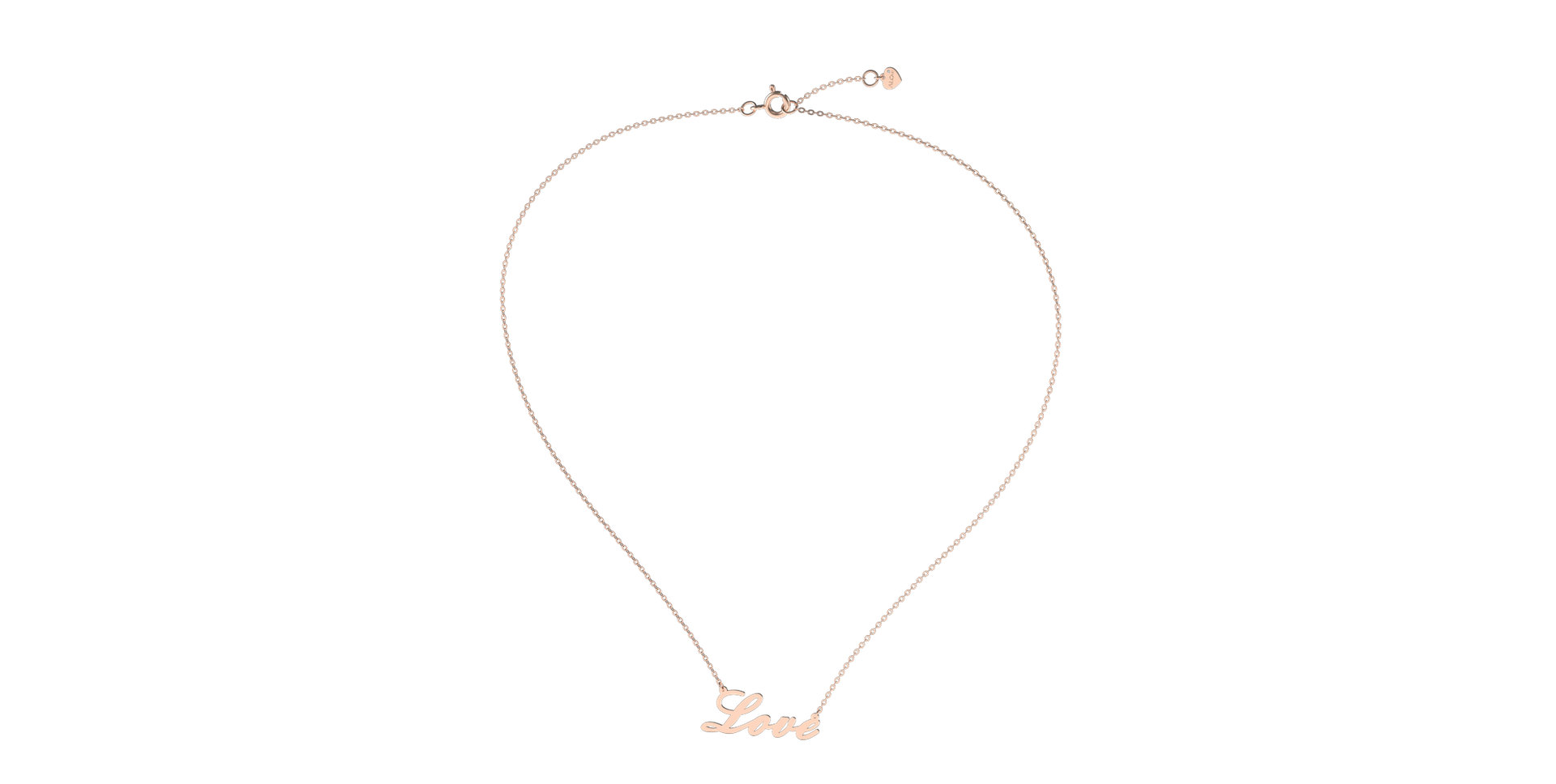 Náhrdelník s diamantom Love
