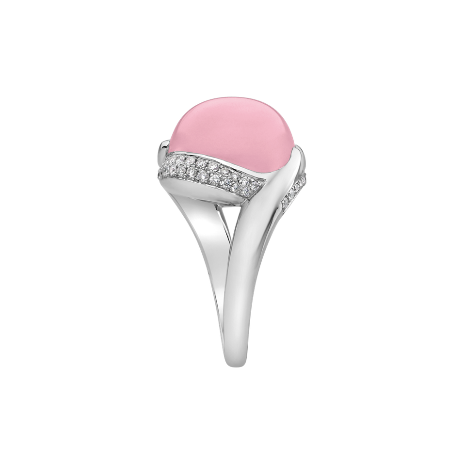 Prsteň s ruženínom a diamantmi Gem Miracle