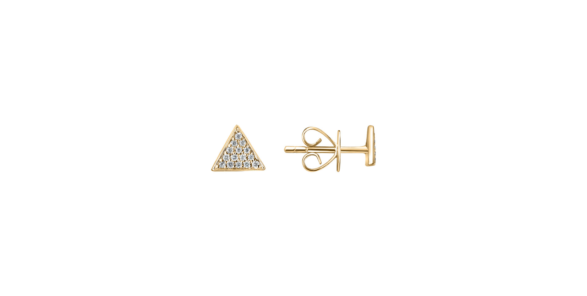 Náušnice s diamantmi Glossy Triangle