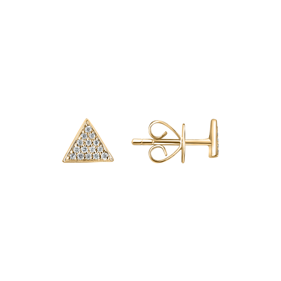 Náušnice s diamantmi Glossy Triangle