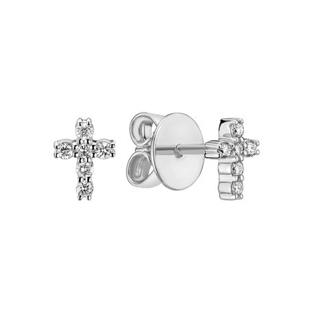 Náušnice s diamantmi Cross