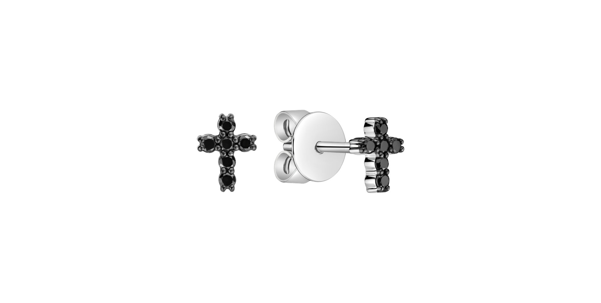 Náušnice s diamantmi Cross
