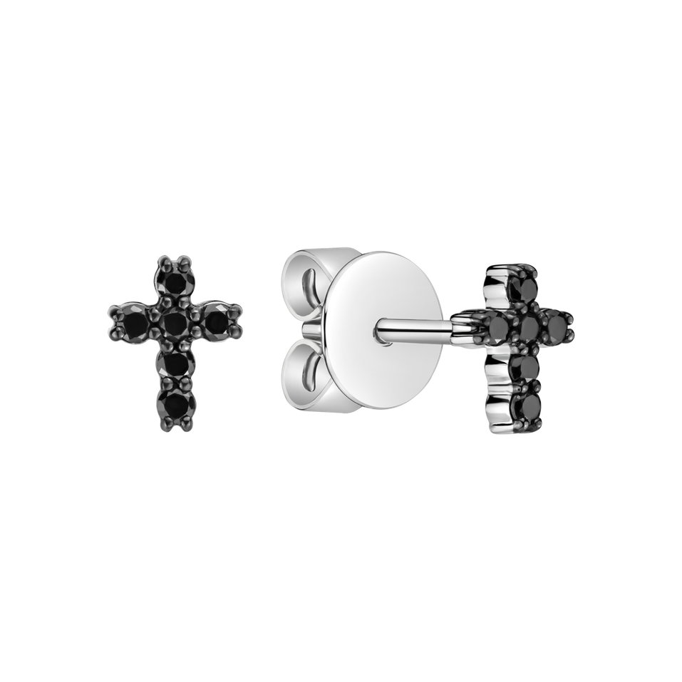 Náušnice s diamantmi Cross