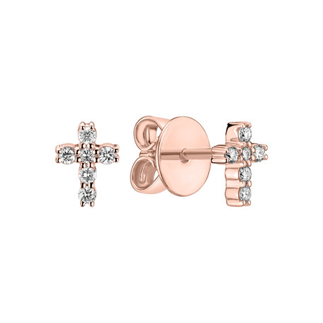 Náušnice s diamantmi Cross