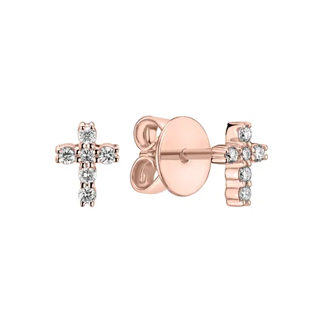 Náušnice s diamantmi Cross