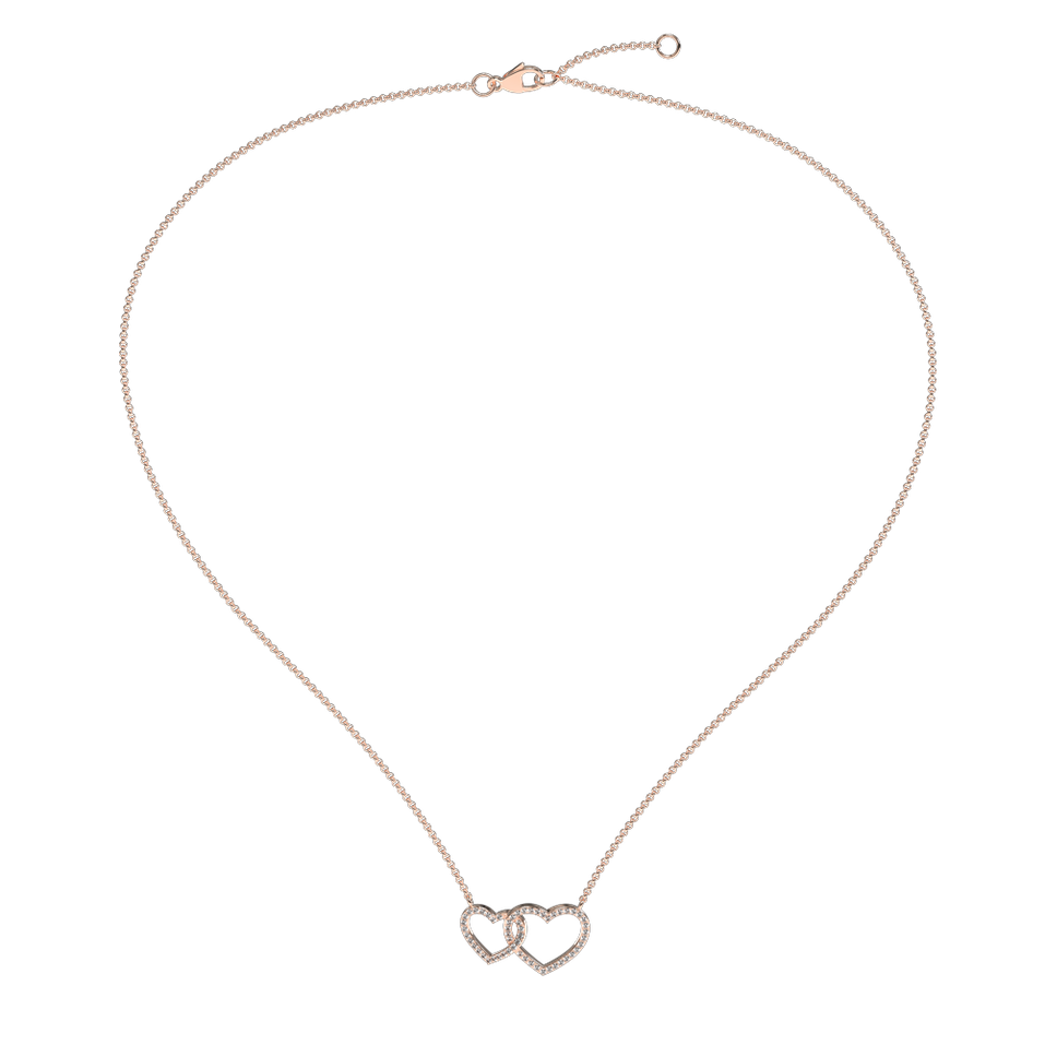 Náhrdelník s diamantmi Hearts