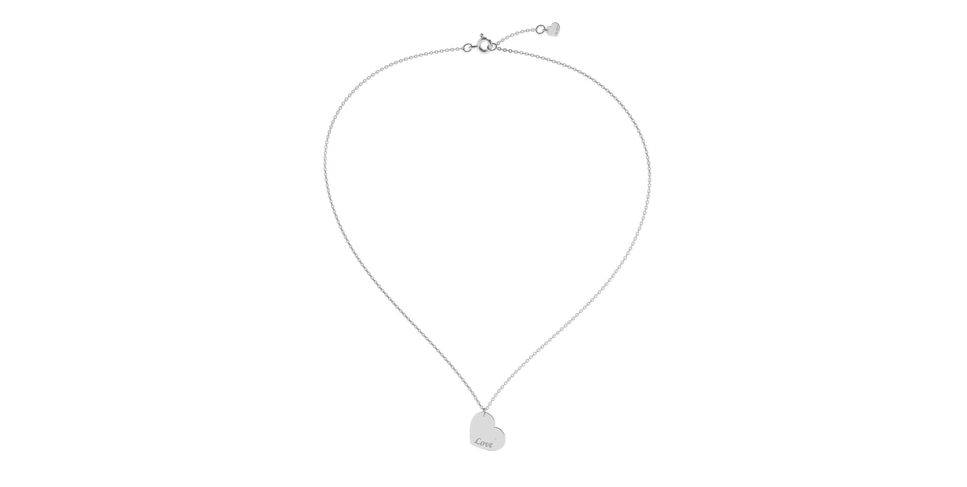 Náhrdelník s diamantom Amour Heart