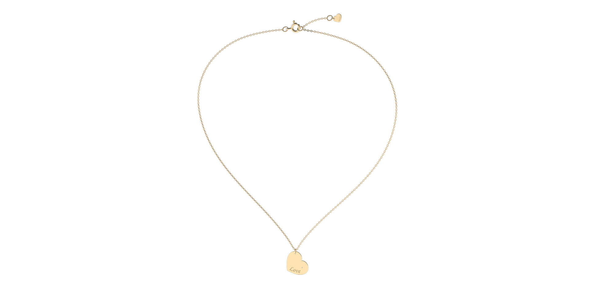 Náhrdelník s diamantom Amour Heart