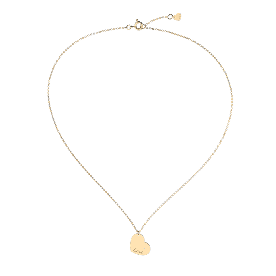 Náhrdelník s diamantom Amour Heart