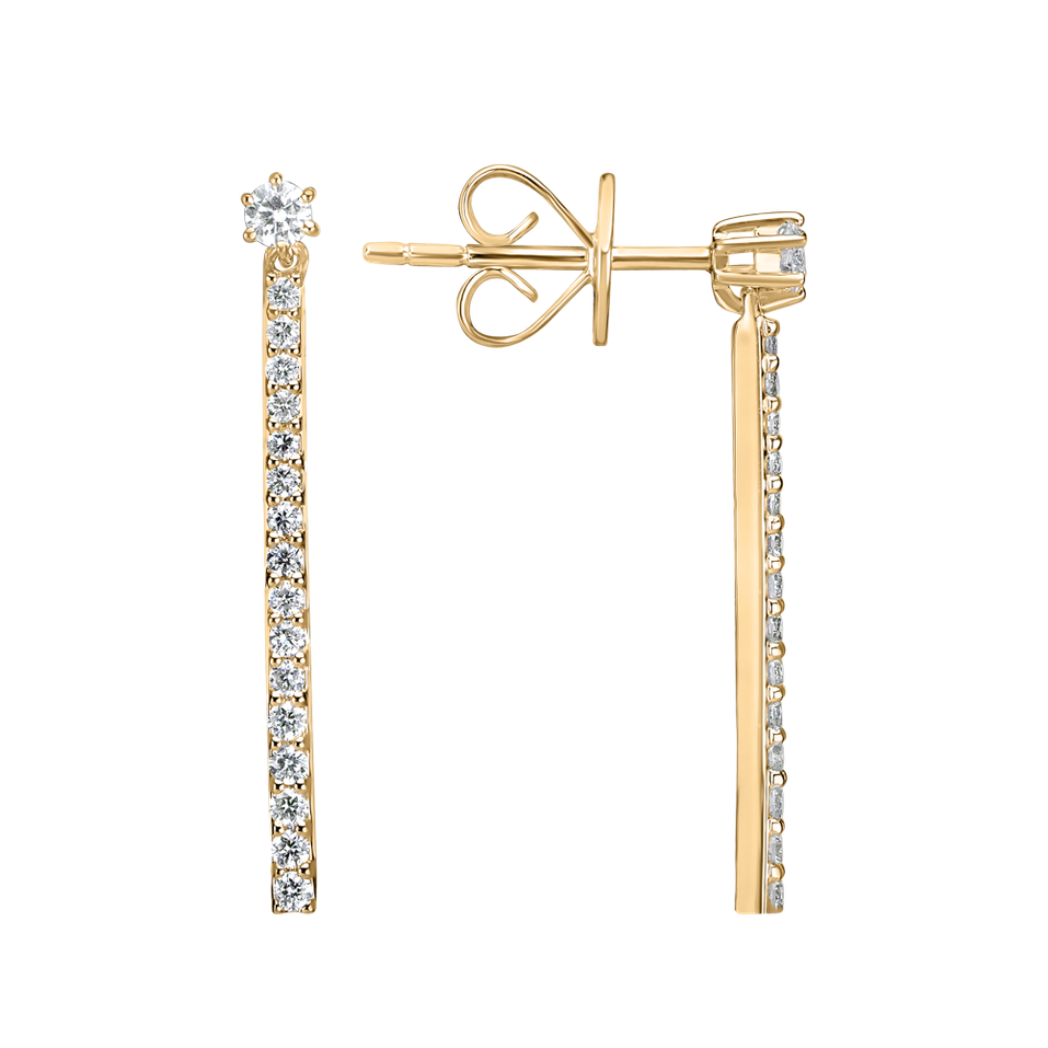 Náušnice s diamantmi Flying Star