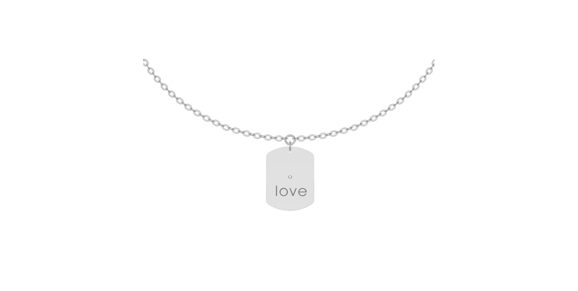 Náramok s diamantom Love