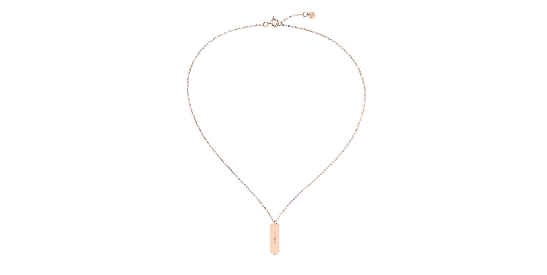 Náhrdelník s diamantom Love Stamp