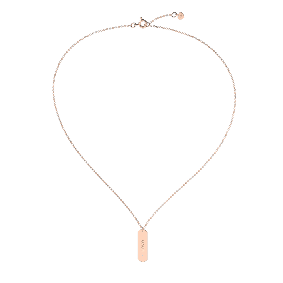 Náhrdelník s diamantom Love Stamp