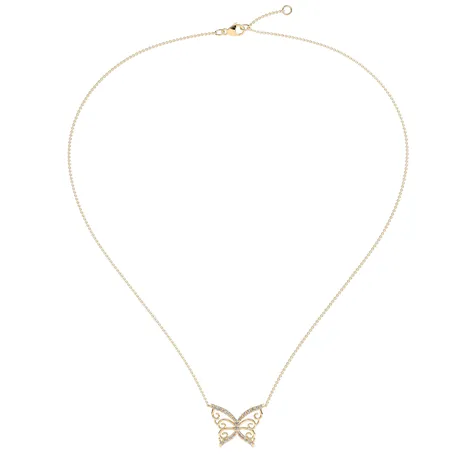 Náhrdelník s diamantmi Butterfly