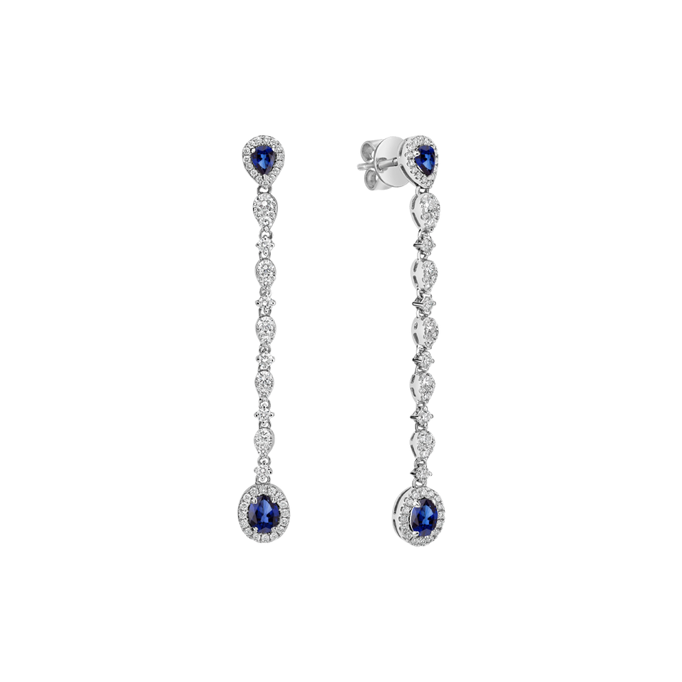 Náušnice s diamantmi a zafírmi Callie