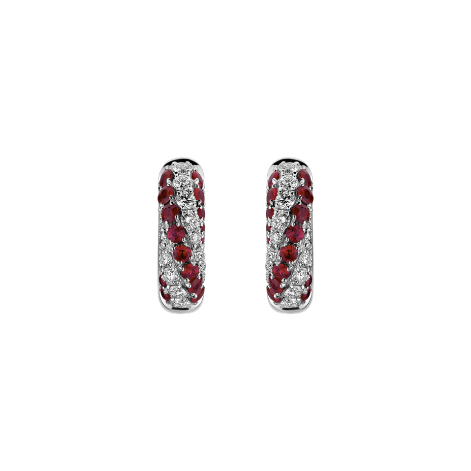 Náušnice s diamantmi a rubínmi Rhapsody of the Void