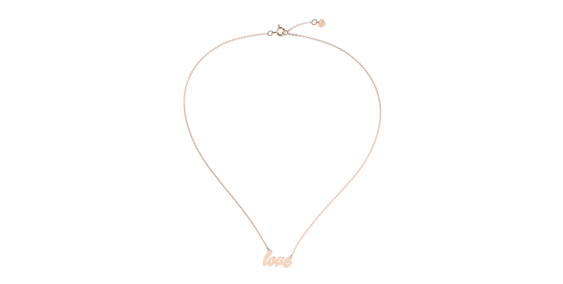 Náhrdelník s diamantom Love