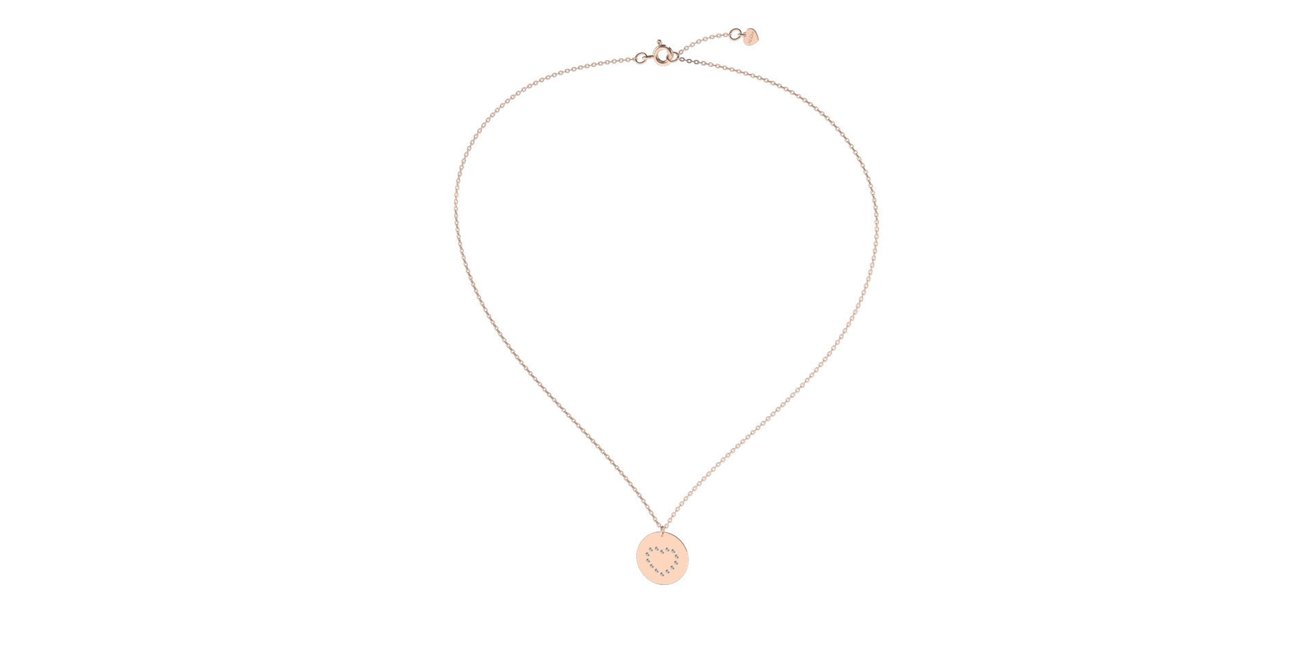Náhrdelník s diamantmi Diamonds Heart