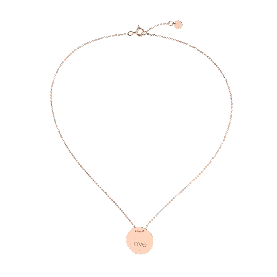 Náhrdelník s diamantom Love Stamp