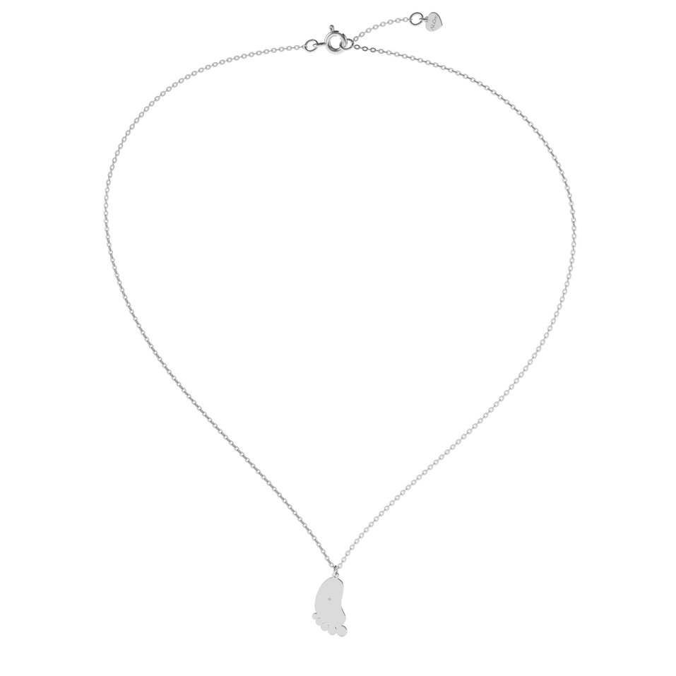 Náhrdelník s diamantom Baby Foot