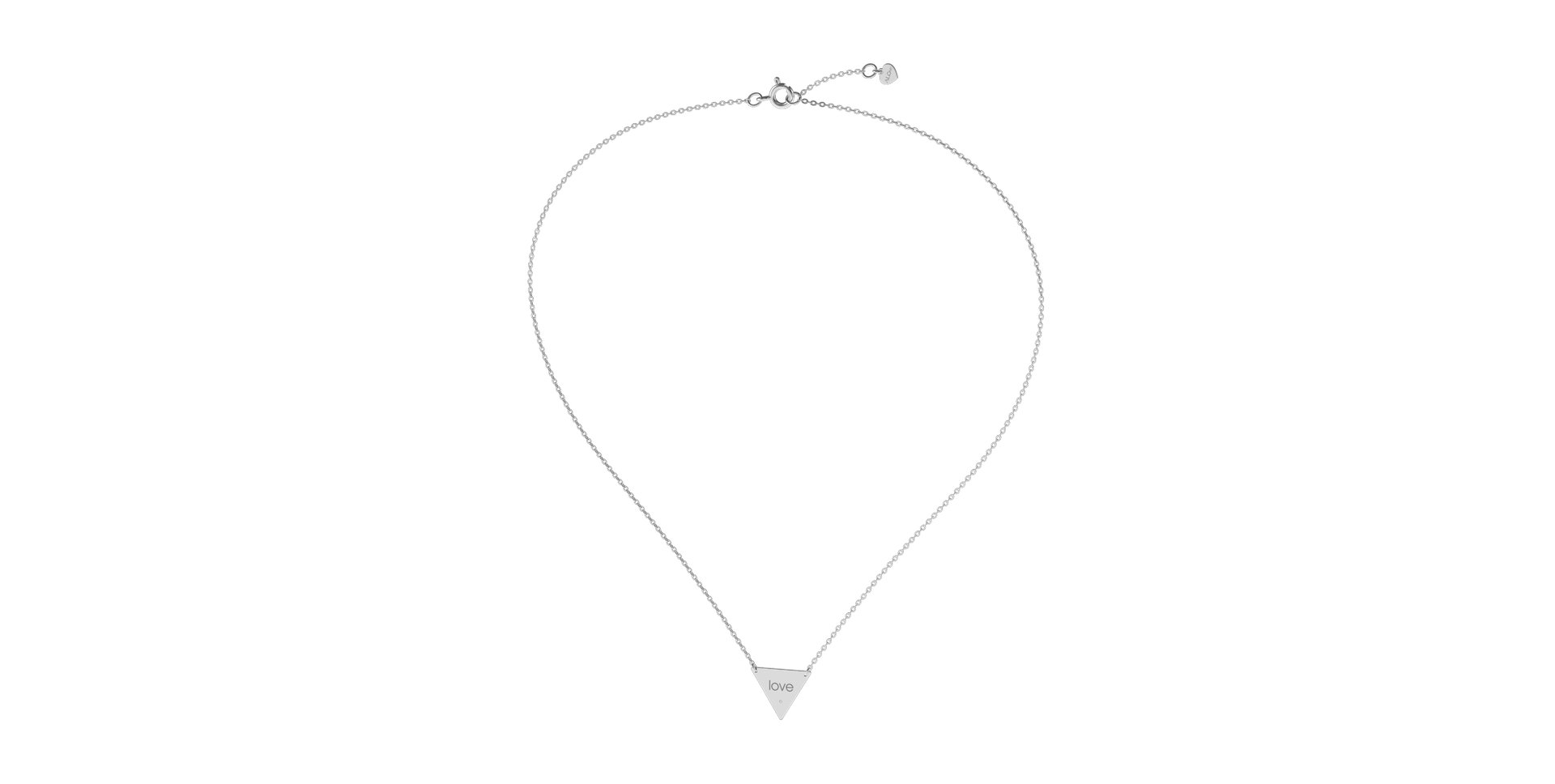 Náhrdelník s diamantom Triangle Love