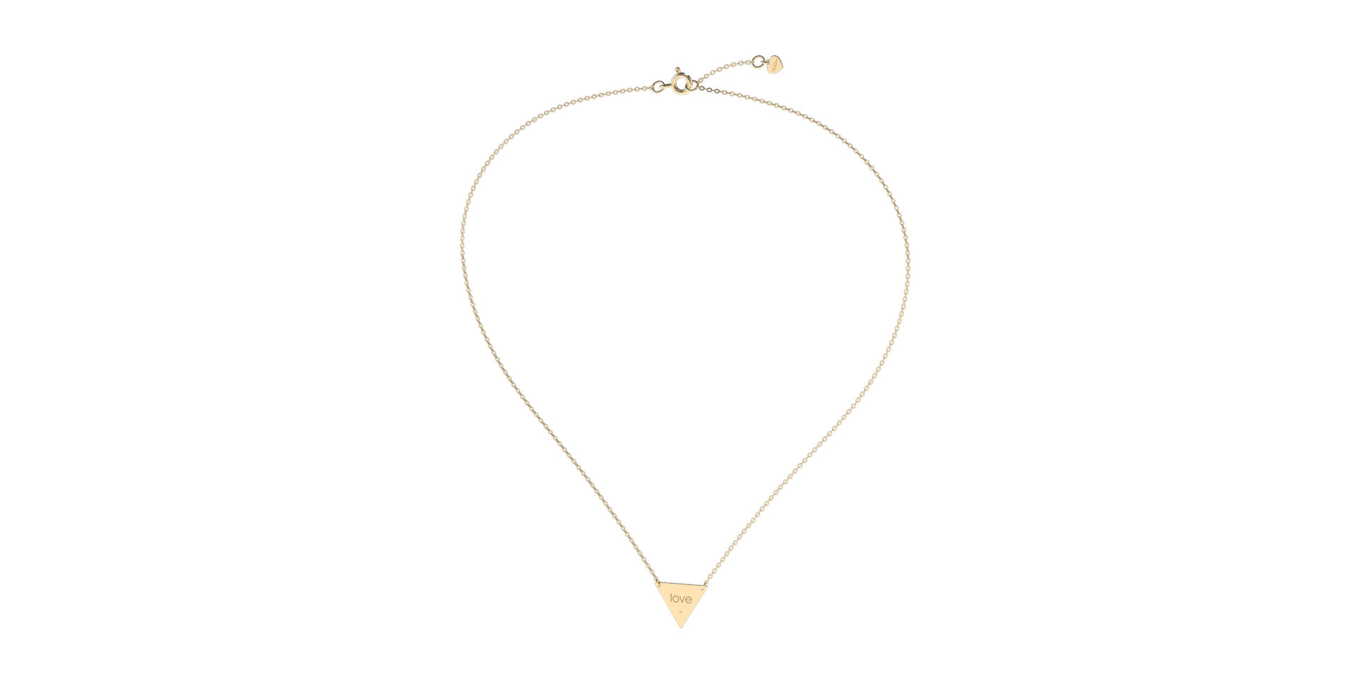 Náhrdelník s diamantom Triangle Love