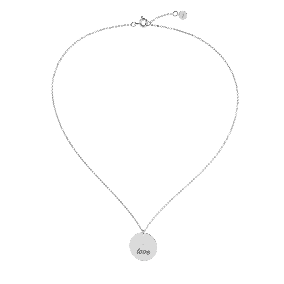 Náhrdelník s diamantom Oval Love