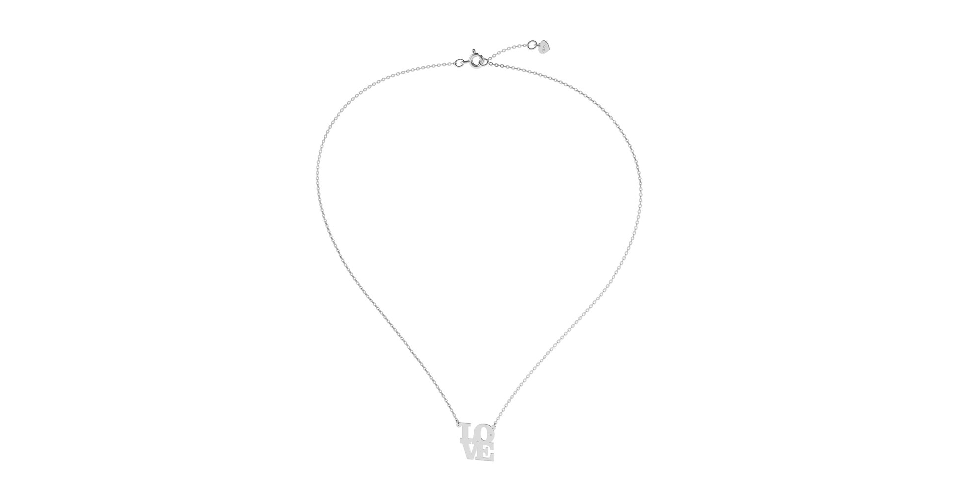 Náhrdelník s diamantom Love