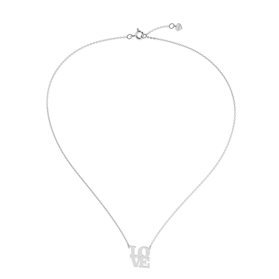 Náhrdelník s diamantom Love