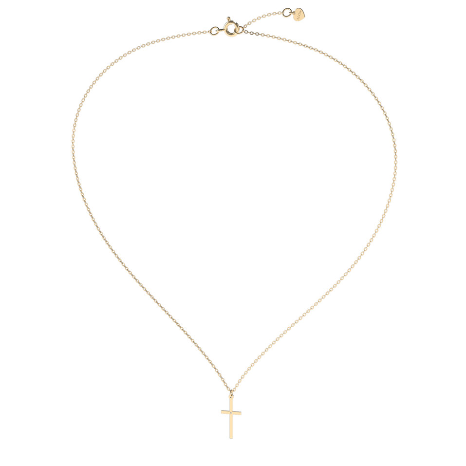 Náhrdelník s diamantom Cross