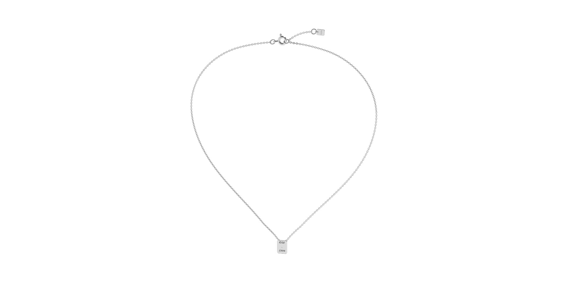 Náhrdelník s diamantom Love