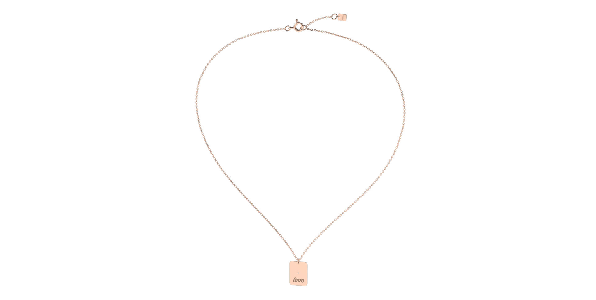 Náhrdelník s diamantom Love